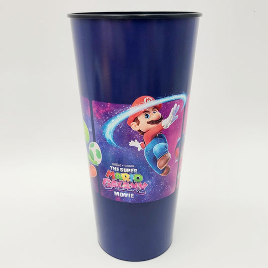 Super Mario Galaxy Movie Plastic Cup Authentic Theater Exclusive Yoshi Peach NEW