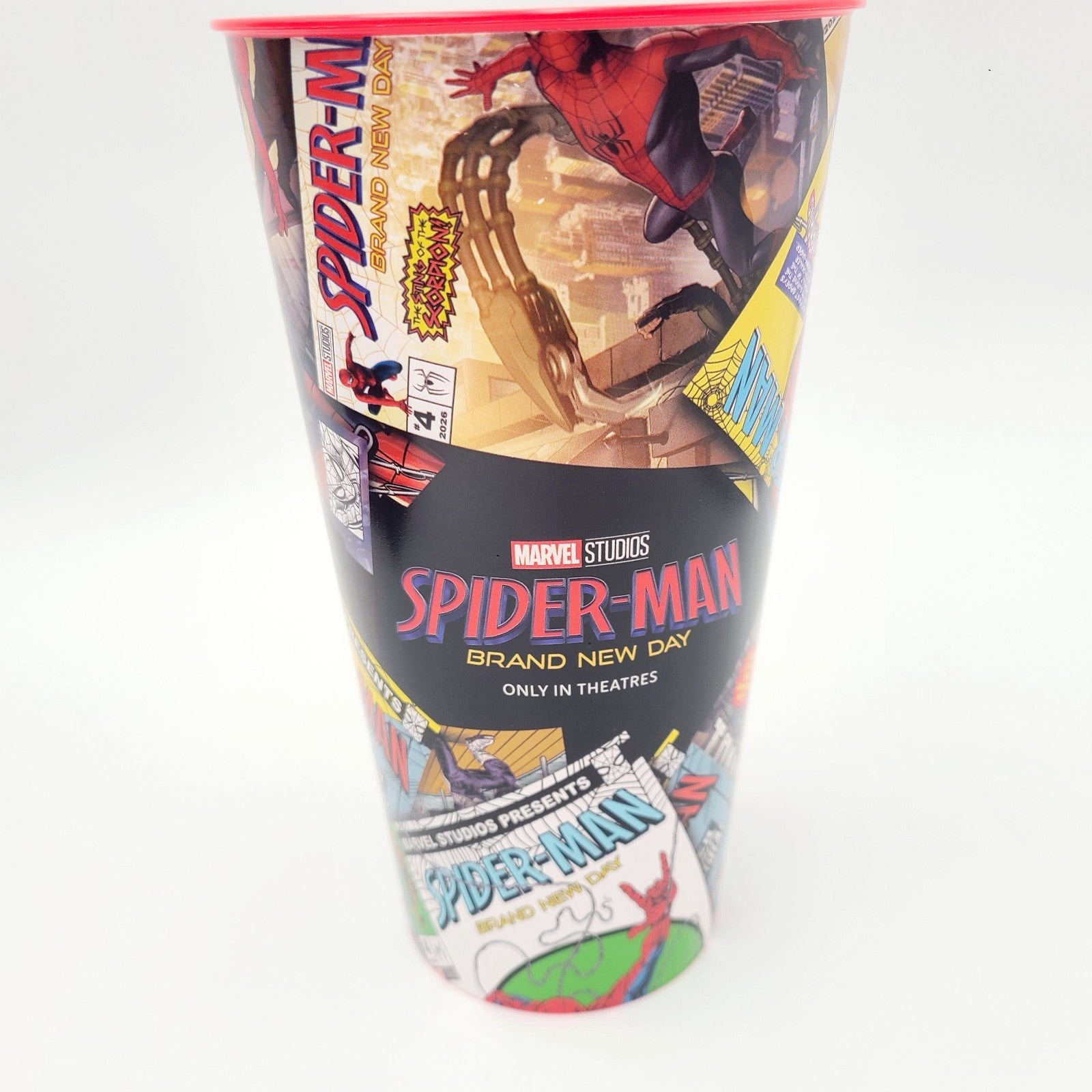 Spider-Man Brand New Day Comic Book Art Tin Popcorn Bucket & Cup Combo Cinemark