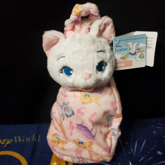 NEW Walt Disney World Parks Baby Marie Cat in Blanket Pouch Plush Aristocats