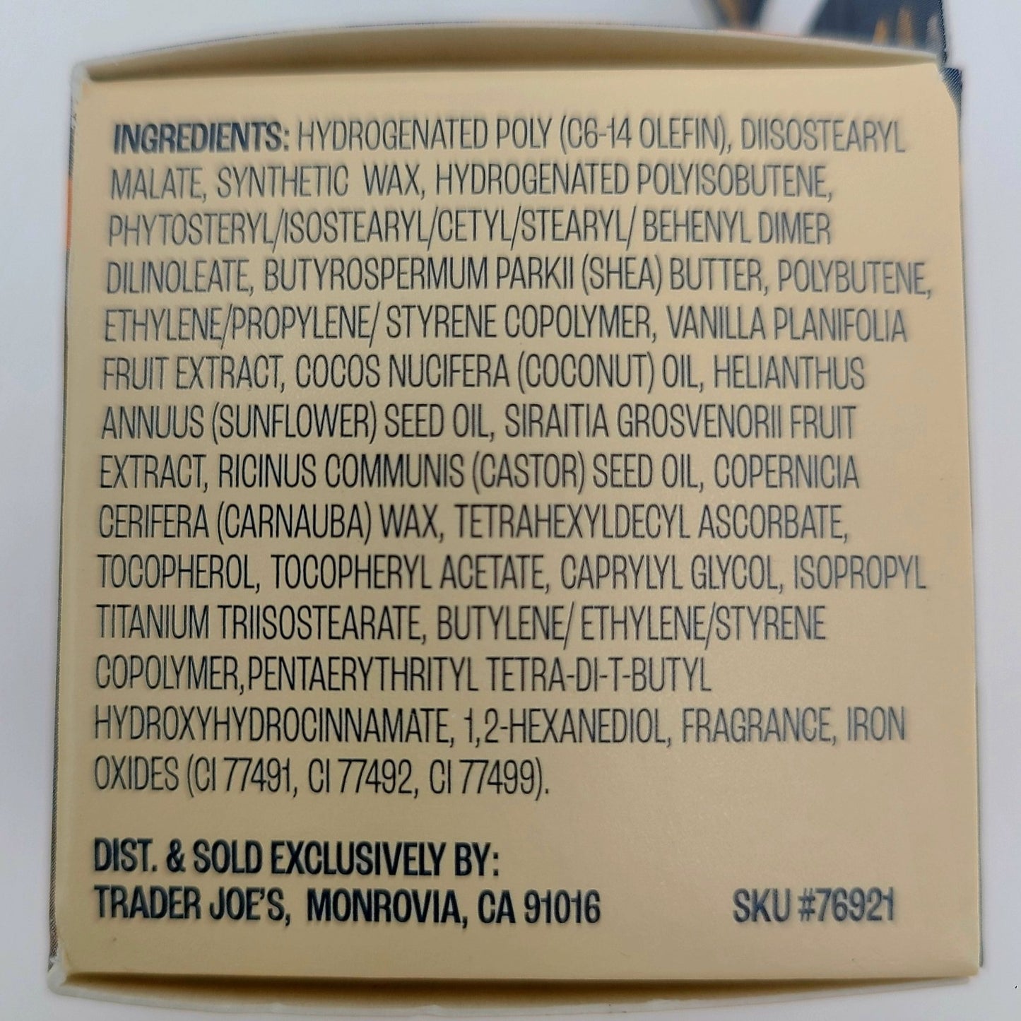 Trader Joe’s Vanilla Lip Mask Boxed Sealed NEW Limited Edition Joes