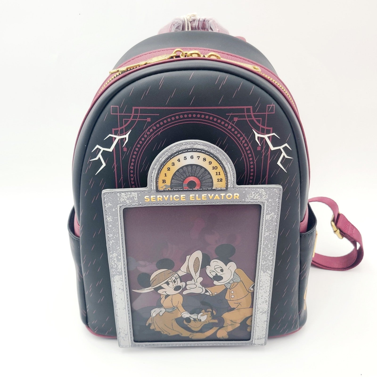 Disney Parks 2026 Loungefly Tower Of Terror Lenticular Backpack Bag Mickey Goofy