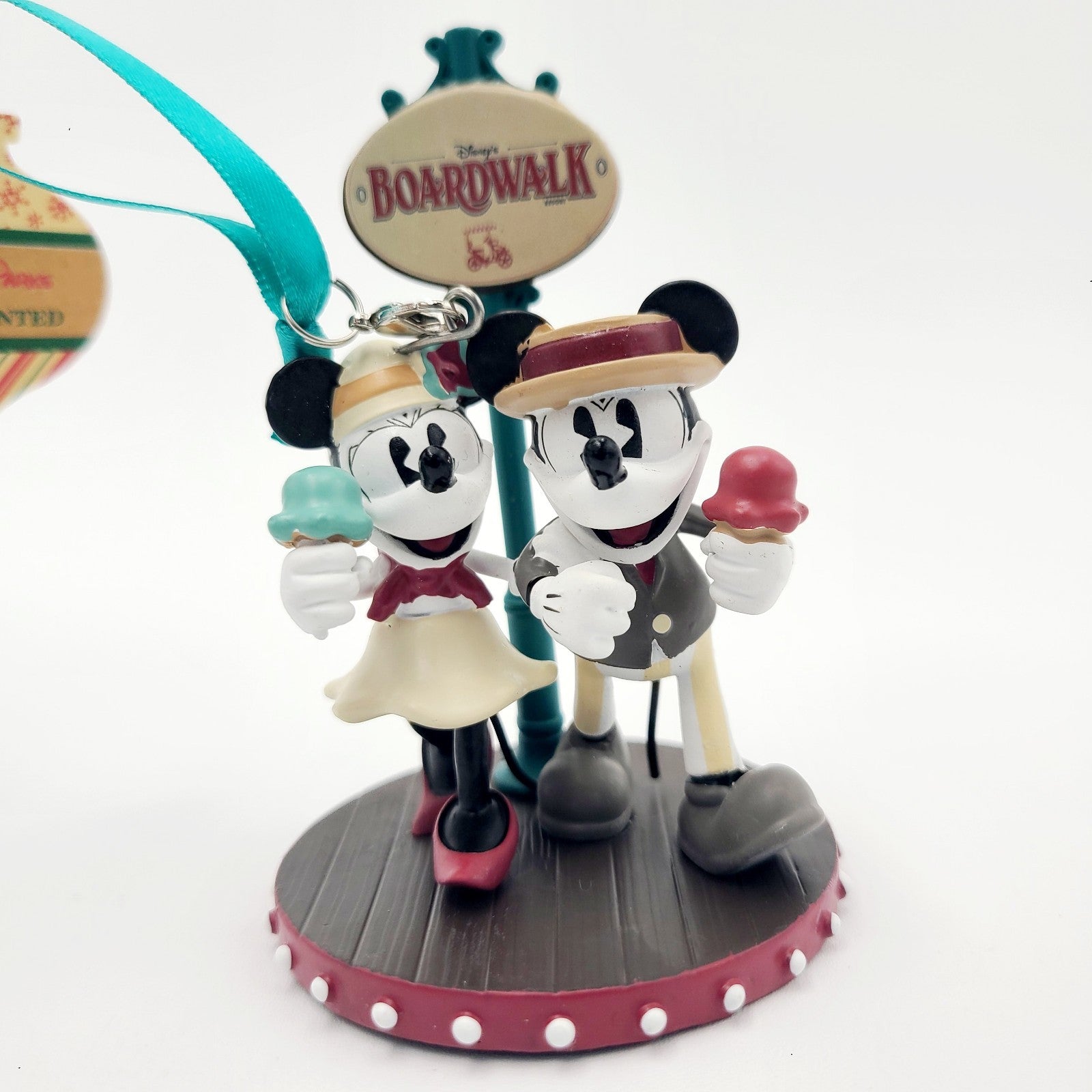 Disney World Parks Boardwalk Resort Mickey & Minnie Mouse Christmas Ornament WDW