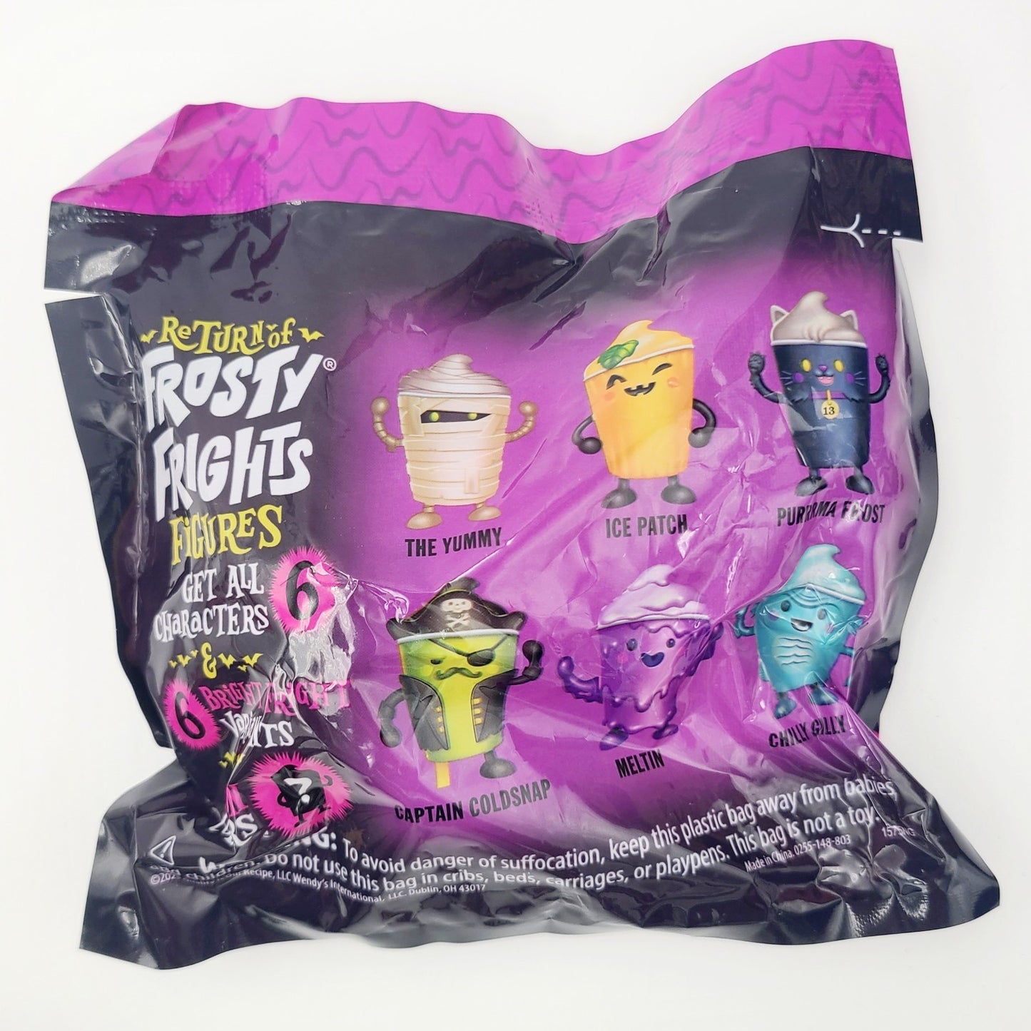 WENDYS FROSTY FRIGHTS 2025 Meltin  FIGURINE Semi-Sealed Normal Variant Kids Meal