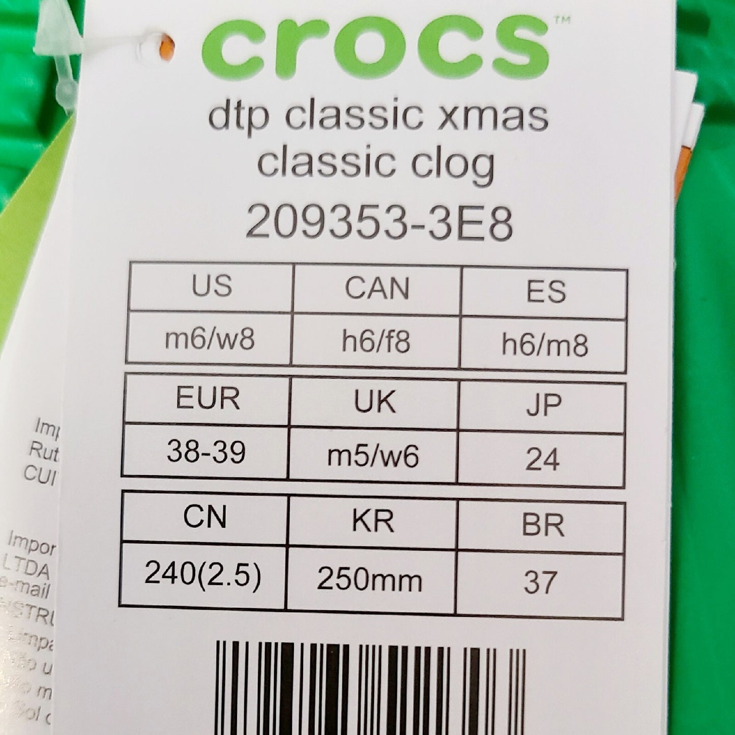 *M6/W8 Adult Crocs* 2023 Disney Parks Christmas Holiday Mickey & Friends Clogs
