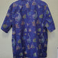 MEDIUM Disney Park Adult Shirt Blue Button Up Main Street Electrical Parade NEW