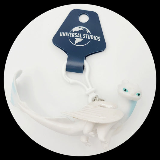 *Light Fury Keychain* Universal Studios Park How Train Your Dragon White NEW