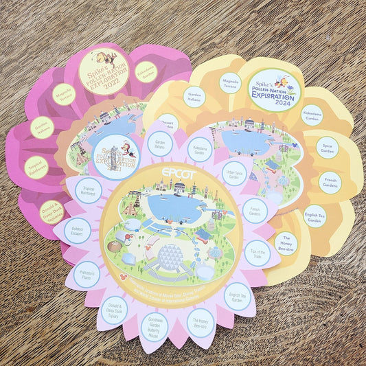 2021, 2022, 2024 Disney EPCOT Flower Garden Spike's Pollen Nation Scavenger Map