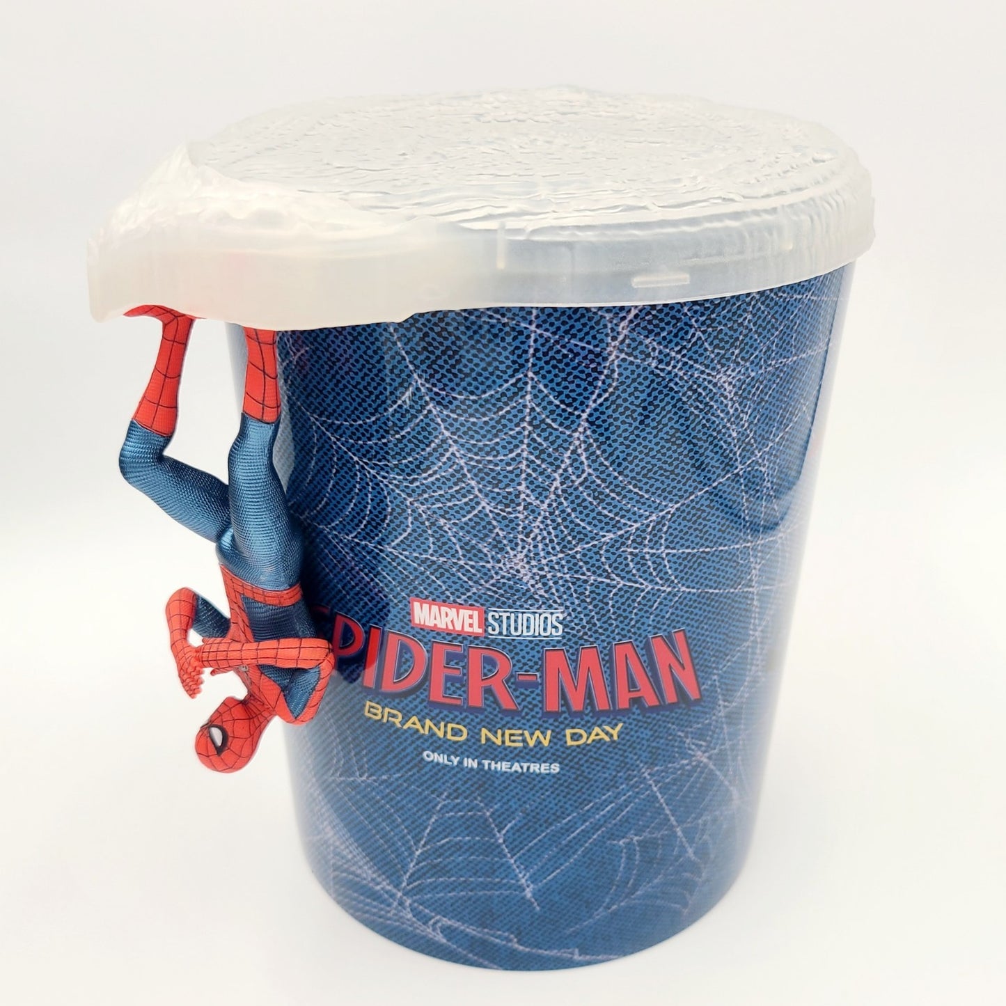 NEW Spider-Man Brand New Day Web Popcorn Bucket w/ Lid Hanging Figure Cinemark