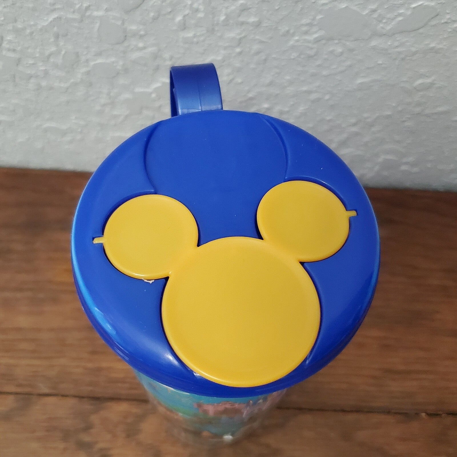 Disney Parks WDW 50th Anniversary Resort Refillable Mug Blue Lid Mickey Minnie 