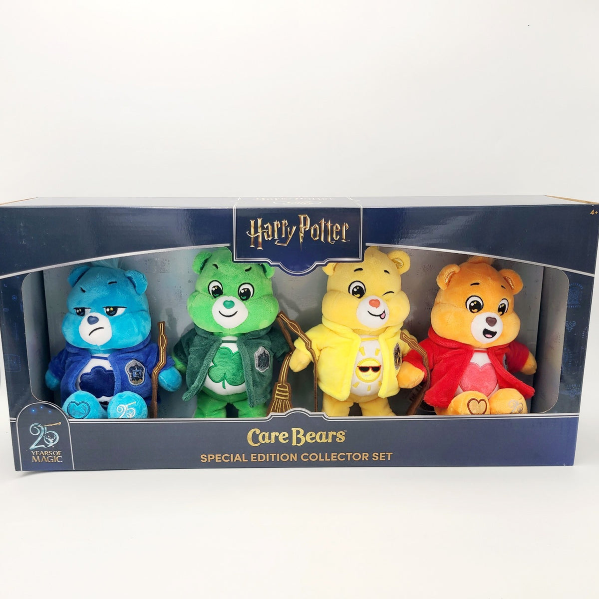 *Set of 4* Harry Potter Care Bear Special Edition Magical Hogwarts Quidditch NEW