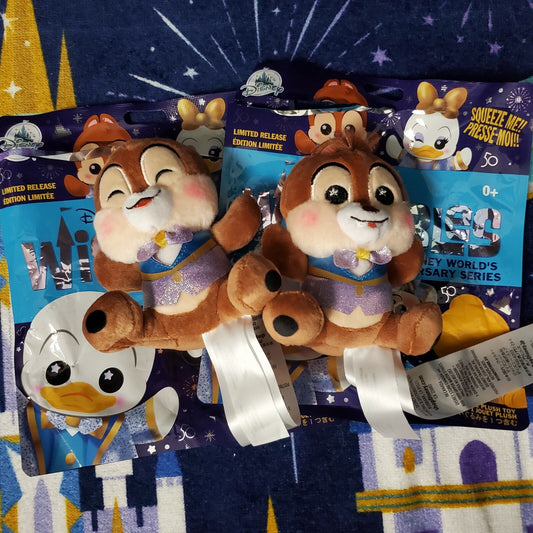 *CHIP & DALE* 2021 Disney World Park 50th Anniversary Wishables Plush Toy Chaser