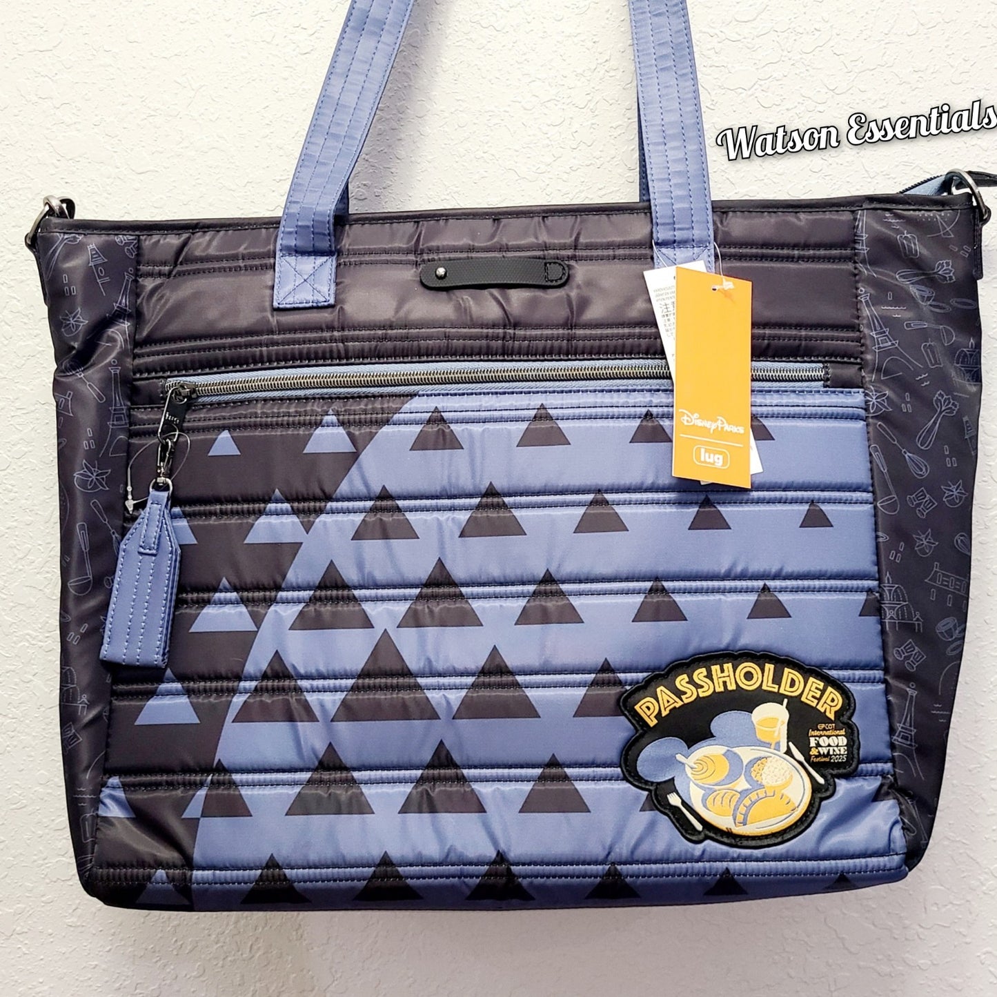 2025 Disney Parks Lug EPCOT Food & Wine Festival Passholder Paddle Tote Bag AP