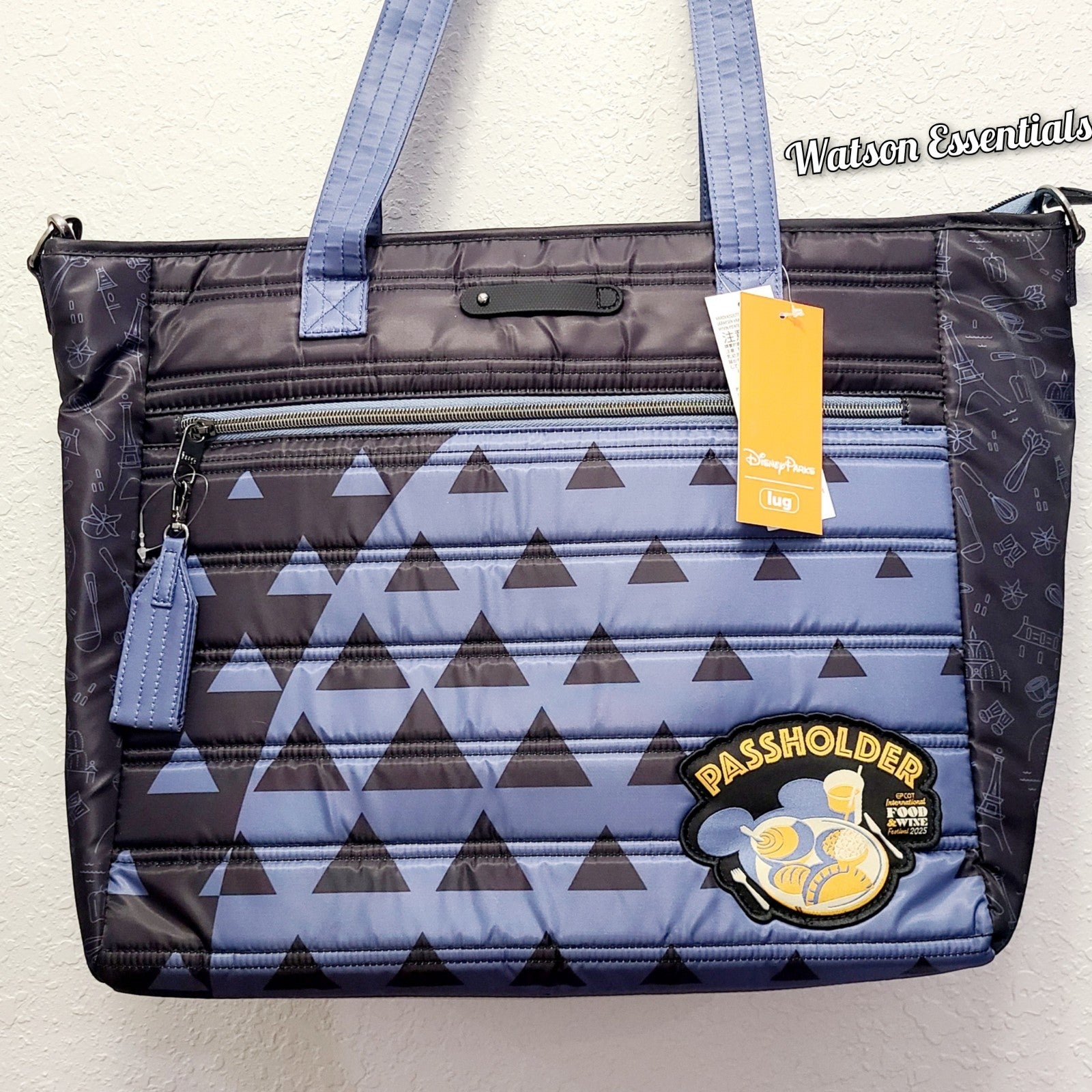 2025 Disney Parks Lug EPCOT Food & Wine Festival Passholder Paddle Tote Bag AP