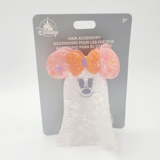 Disney Parks 2026 Halloween Pastel Cutie Minnie Mouse Ghost Pink Ear Hair Clip