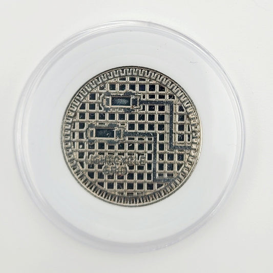 Tron Lightcycle Grid Coin Disney Park Flynns Arcade Silver Color Metal Medallion