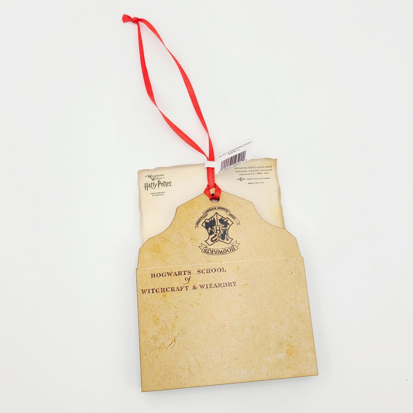 Universal Studios Harry Potter Hogwarts Acceptance Letter Christmas Ornament NWT