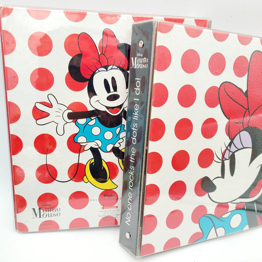 *Lot Of 2* Disney Minnie Mouse Three Ring Binders 10x11.3” Back School Supplies