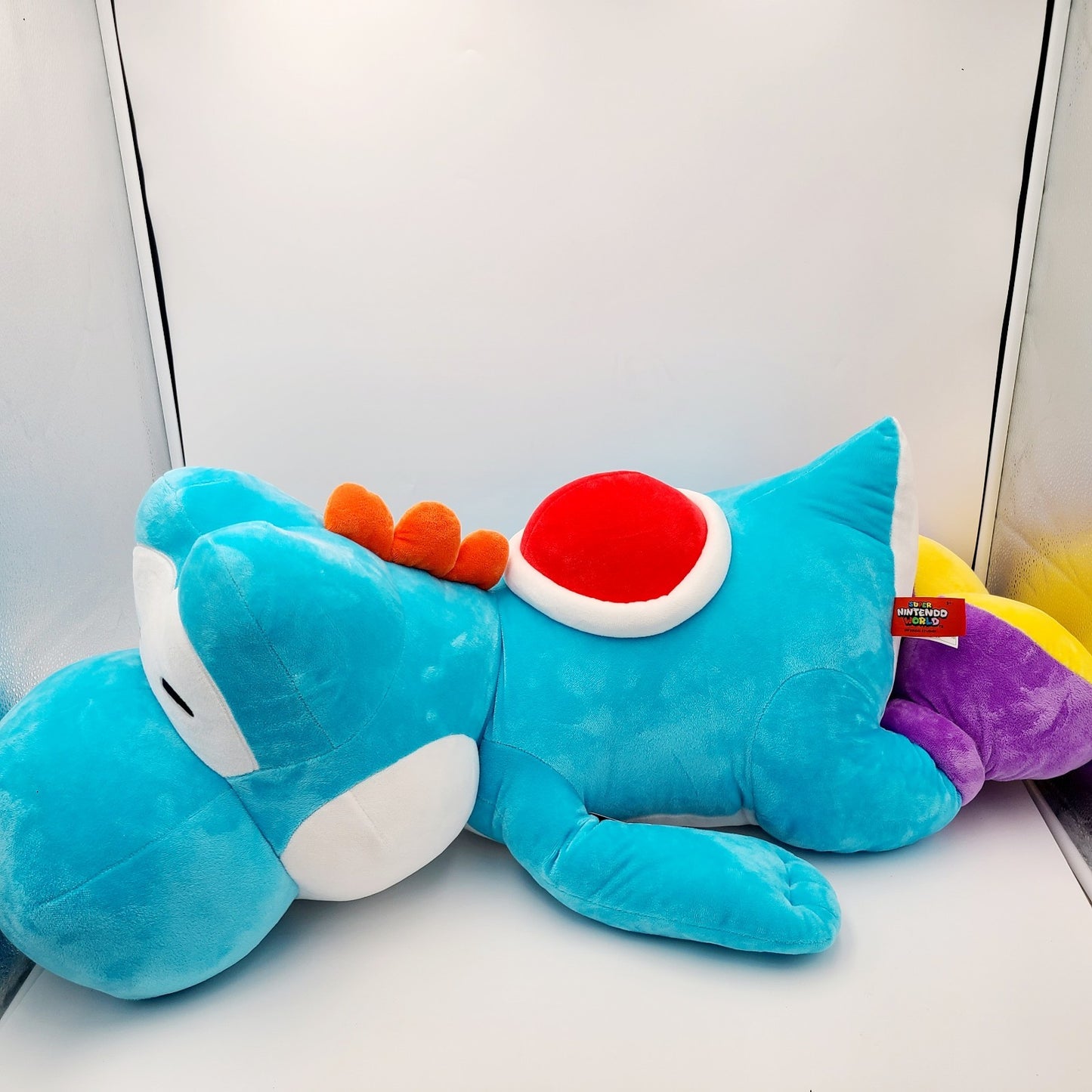 LARGE Yoshi Nintendo World Sleeping Plush Cushion Pillow Blue Universal Epic 37"