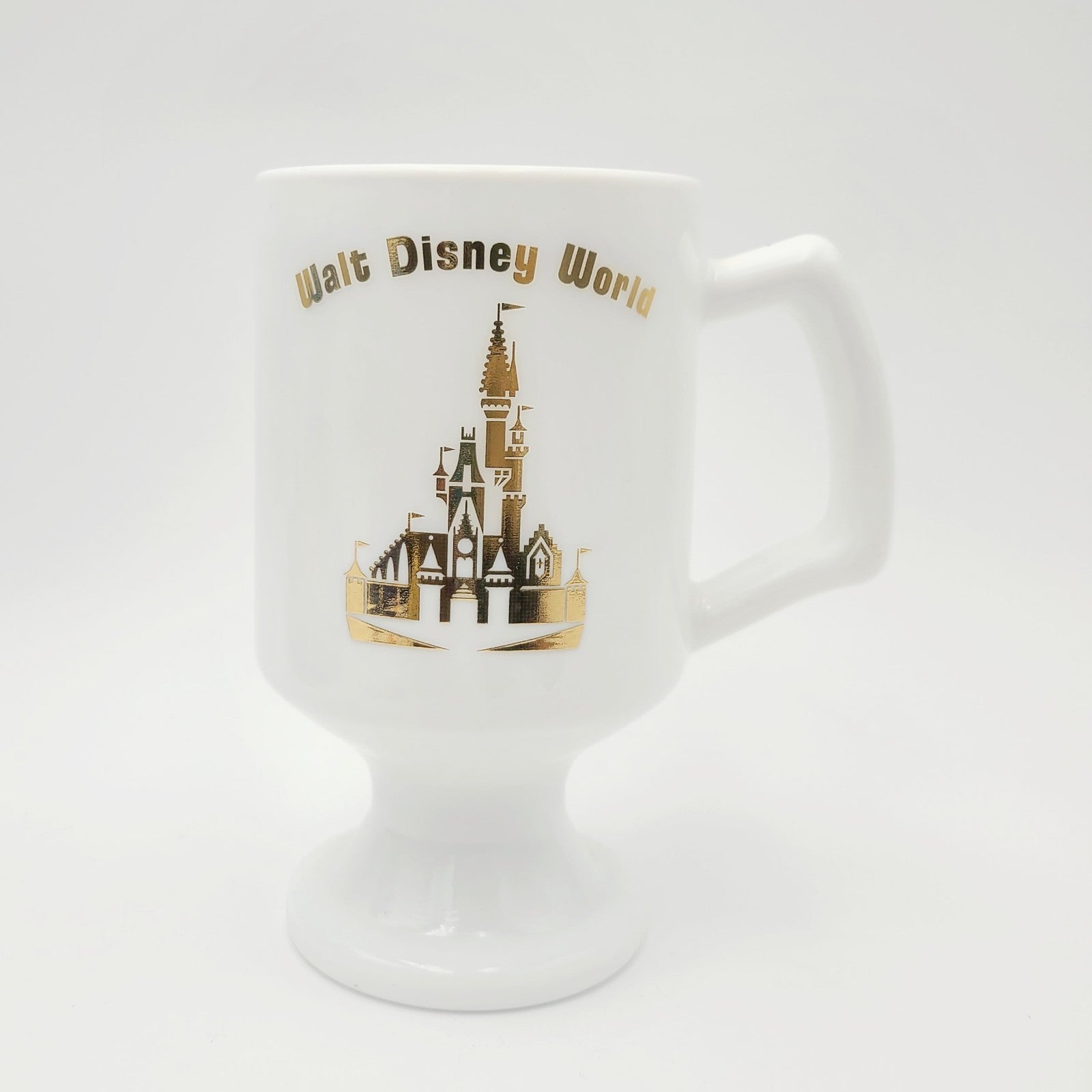 Walt Disney World Parks WDW 50th Cinderella Castle Vault Footed White Gold Mug