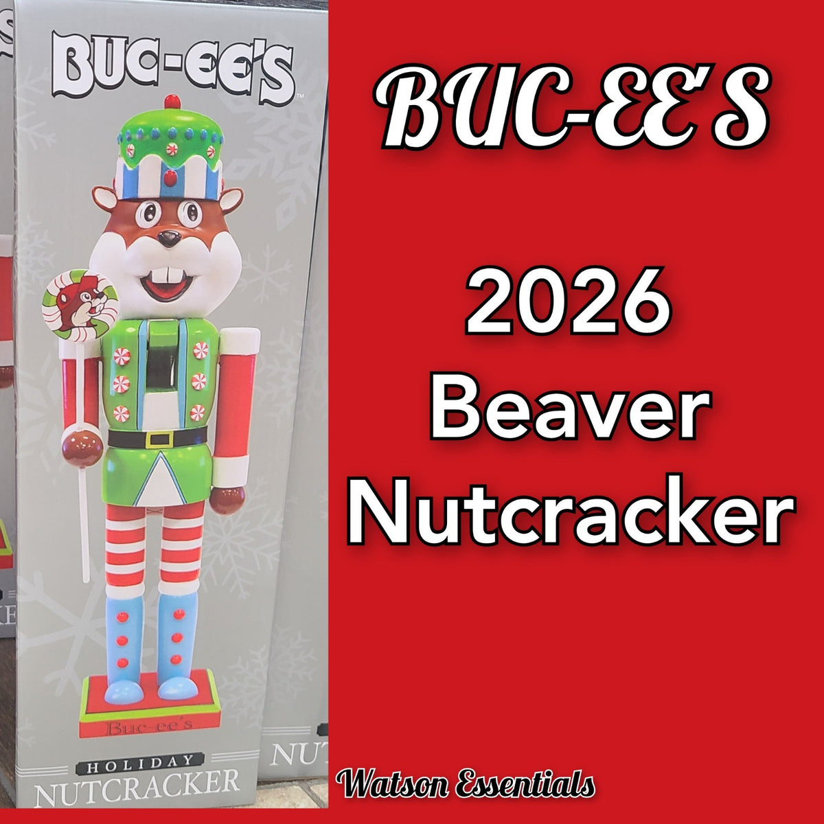 Buc-ee's Beaver Holiday Nutcracker - Festive Christmas Decor 16 Decoration Decor