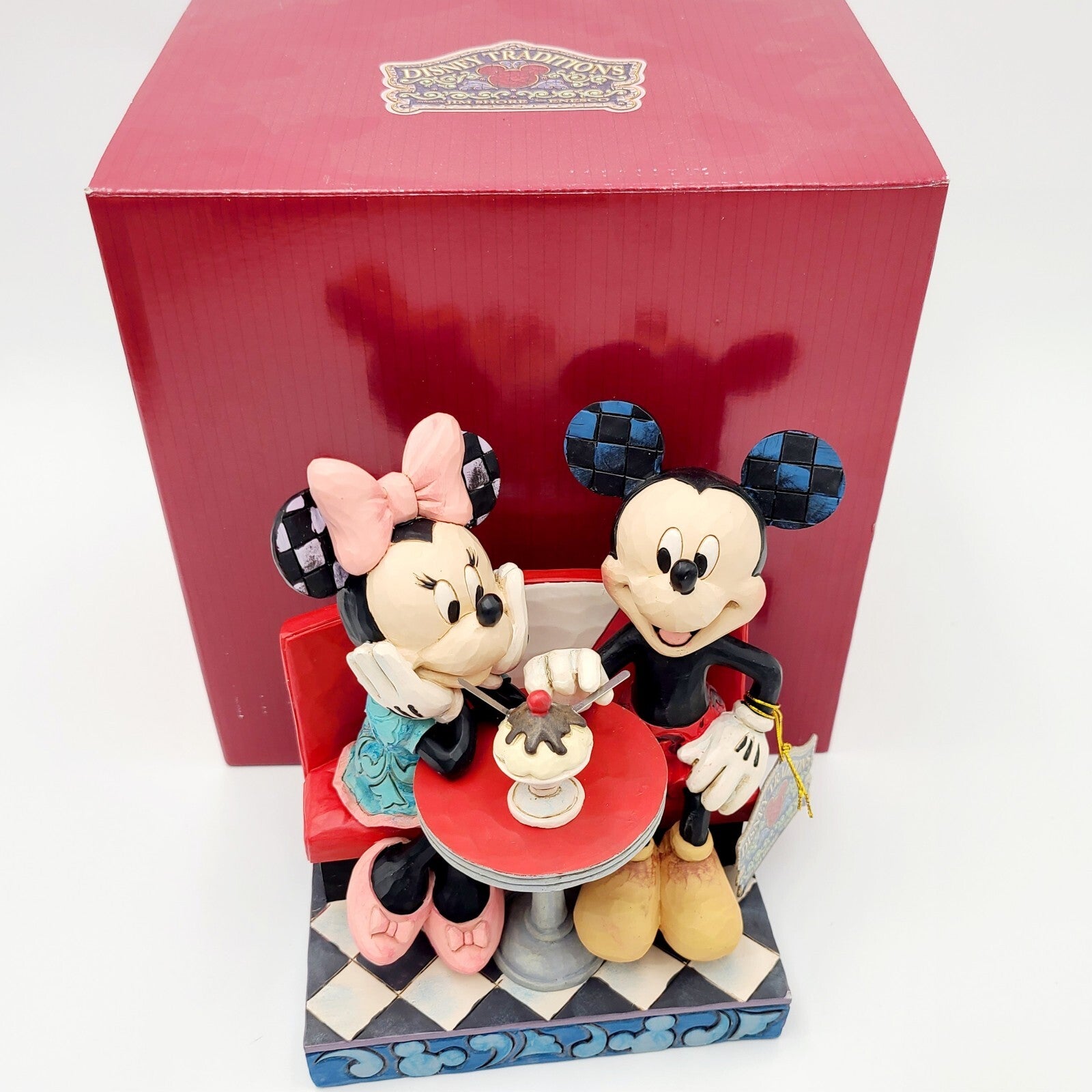NEW Disney Park Traditions Jim Shore Mickey Minnie Mouse Soda Shop Love Flavors