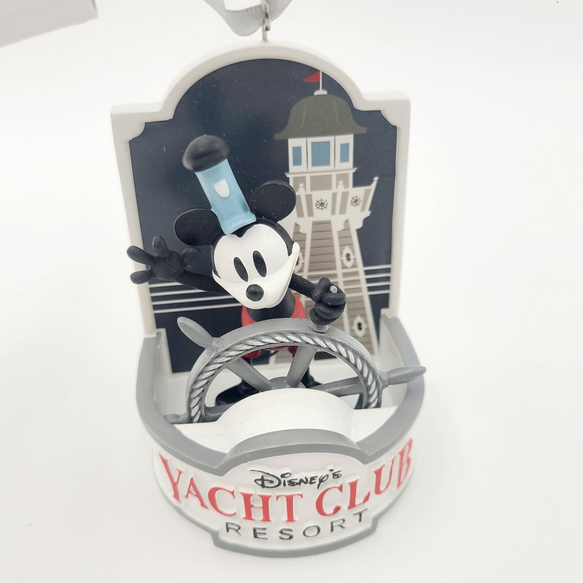 Disney Parks Yacht Club Resort Mickey Mouse Boat Lighthouse Christmas Ornament
