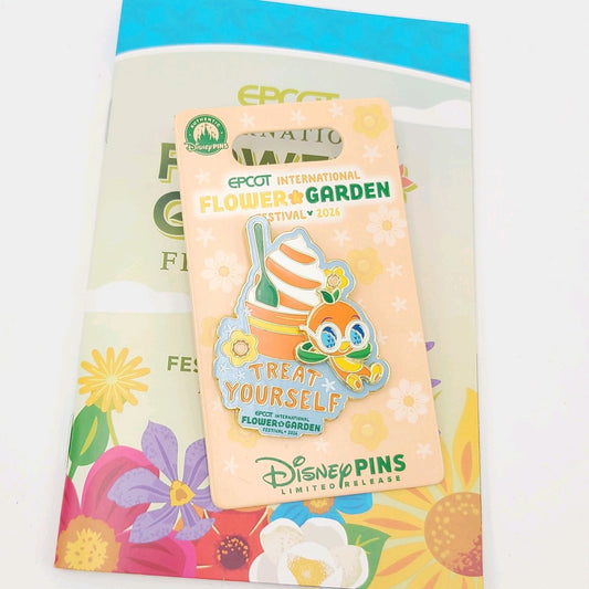2026 Disney Park Epcot Flower & Garden Orange Bird Treat Yourself LR Limited Pin