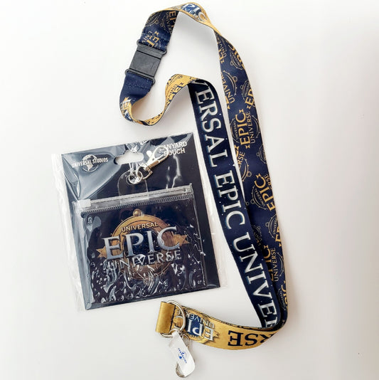 *EPIC Universe Lanyard & Pouch* 2024 Universal Studios Orlando Logo NEW