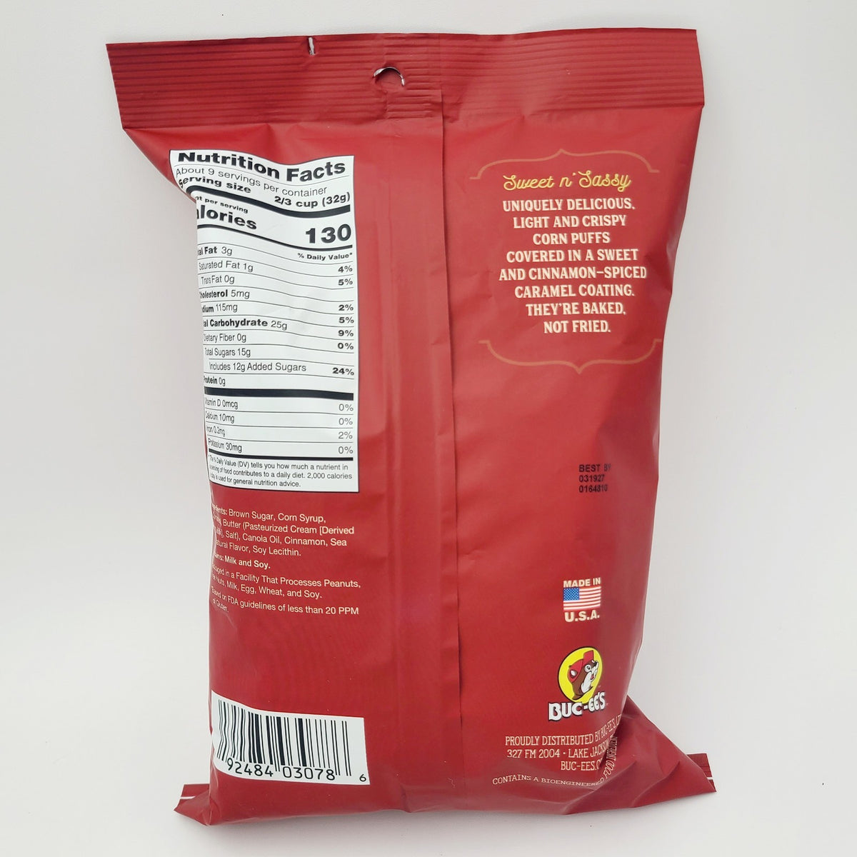 Buc-ee's Cinnamon Sweet Beaver Nuggets-Crunchy Puffs, Rich Cinnamon Sugar Flavor