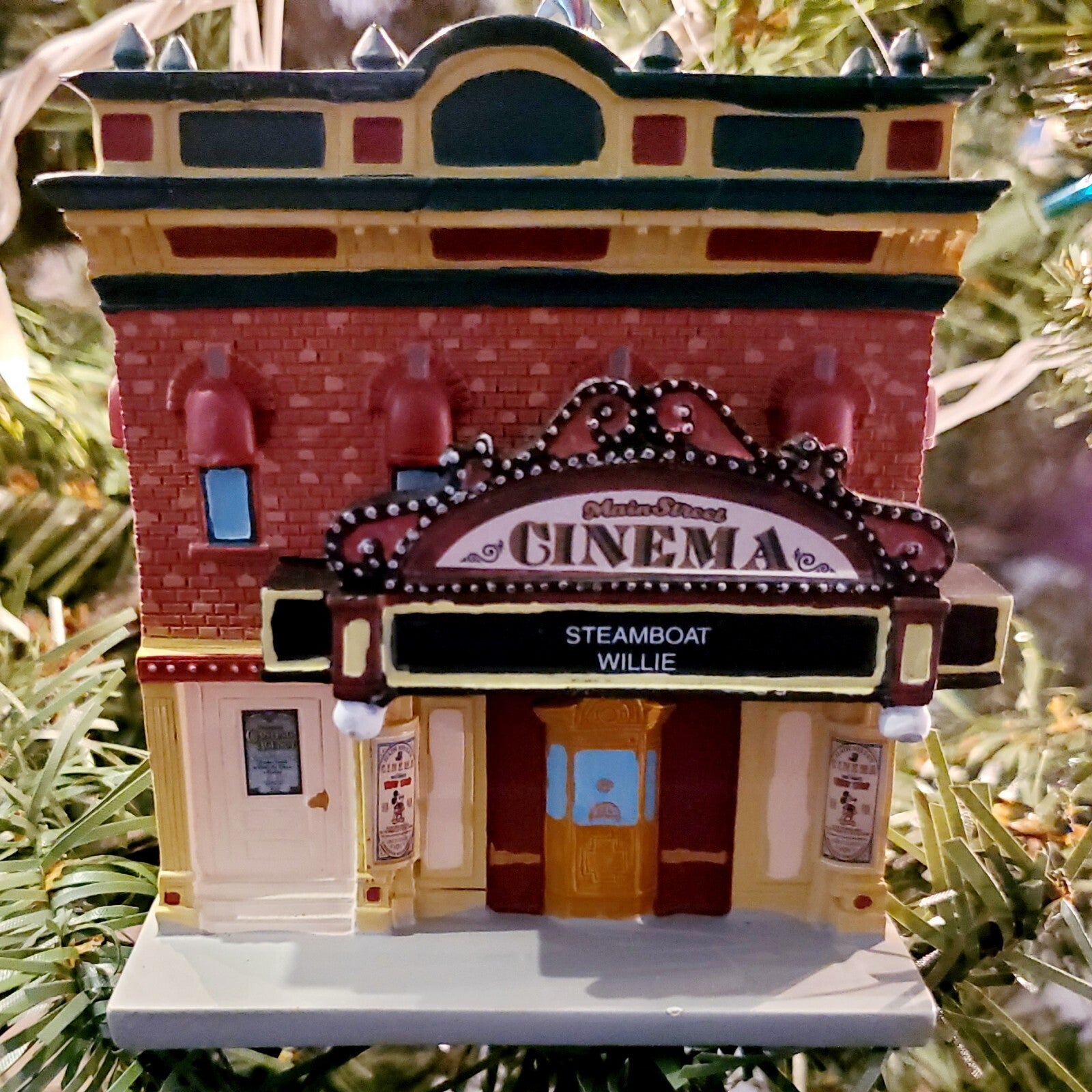 2020 Disney World Parks Main Street Cinema Ornament Miniature Steamboat Willie