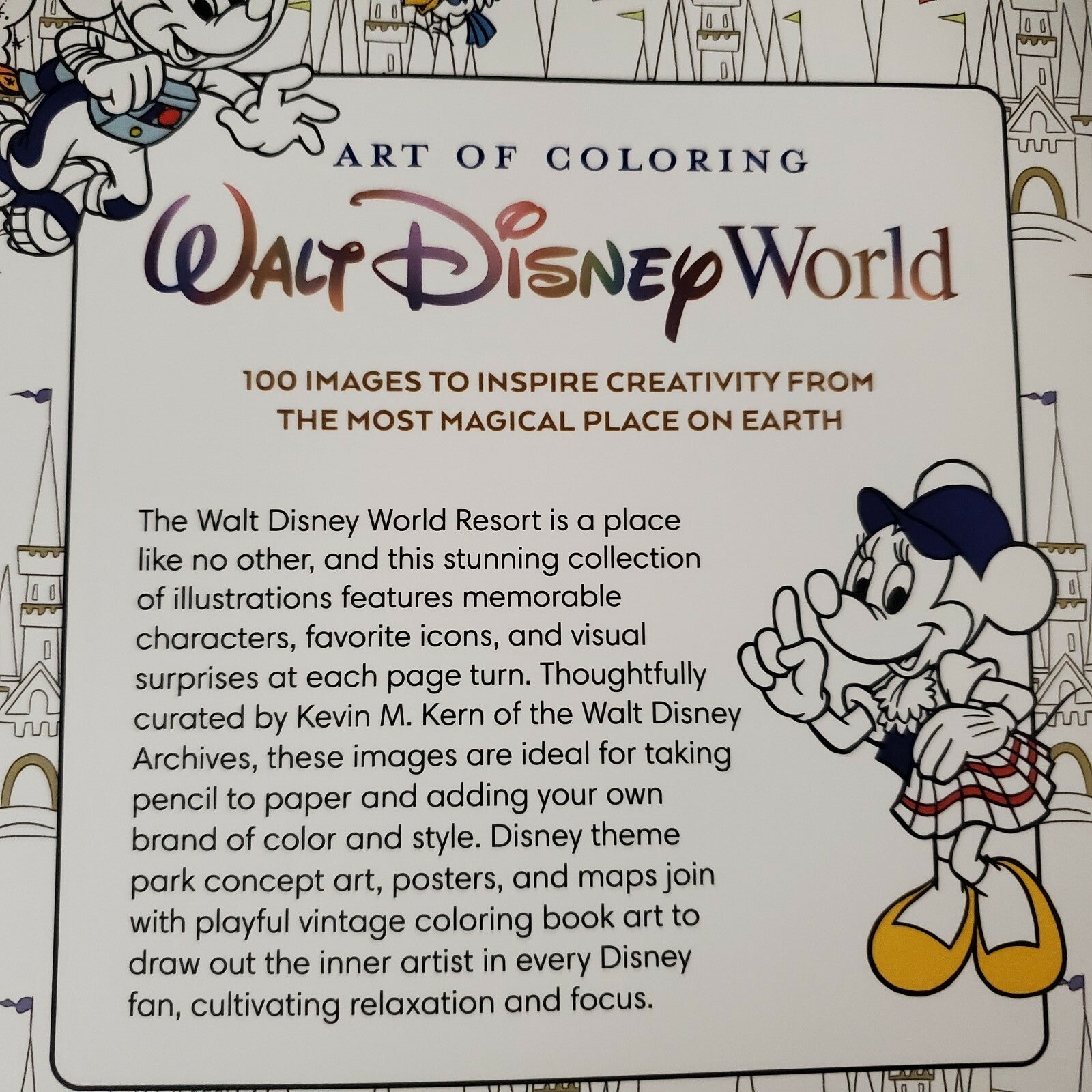 2021 Disney Parks Art of Coloring Walt Disney World 50th Anniversary Adult Book