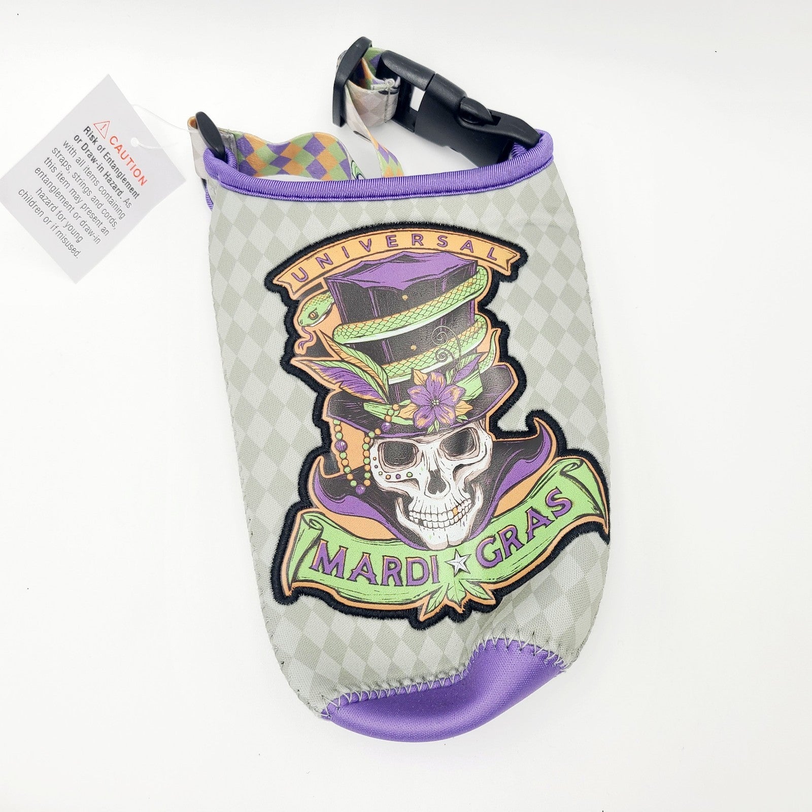 2026 Universal Studios Mardi Gras Baron Tonton Freestyle Cup Holder Koozie
