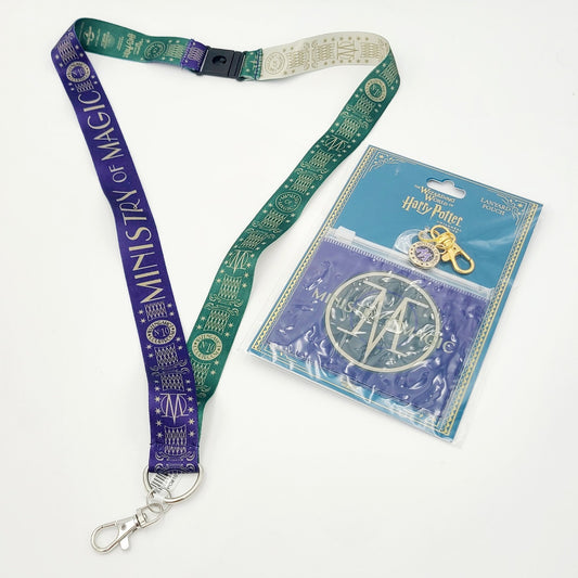 *Lanyard & Pouch* Universal EPIC Universe Harry Potter Ministry Magic Keychain
