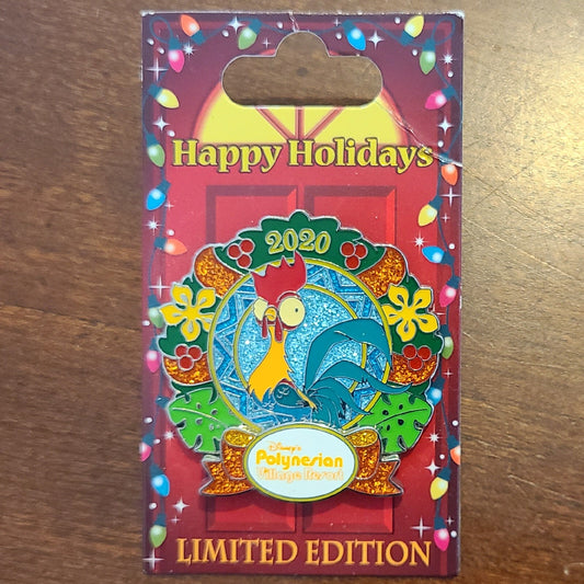 2020 Disney Parks Happy Holidays Polynesian Village Resort Hei Hei Pin LE 3000