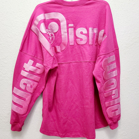 LARGE Disney Parks Walt Disney World Orchid Hot Pink Magenta Spirit Jersey Adult