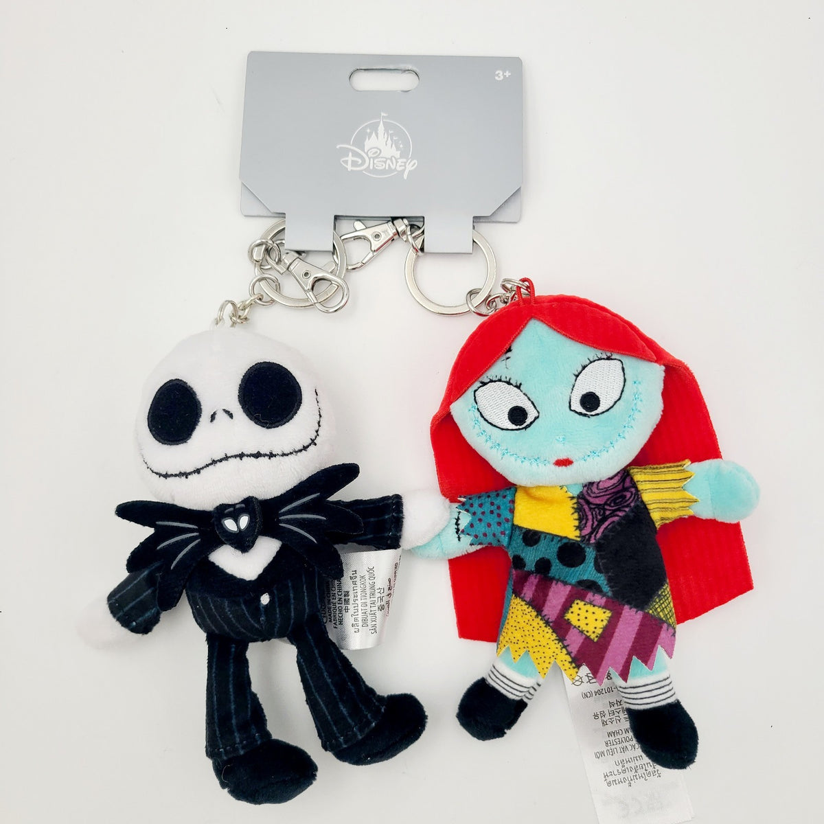 2026 Disney Parks Jack & Sally Nightmare Before Set Plush Bag Charm Keychain New