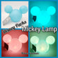 Disney Parks Mickey Mouse Icon Tabletop Light Lamp Home Collection Summer Fun