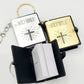 *12 TOTAL Keychain Bible* 4x Gold Silver Black Paper Pendant Holy Religious