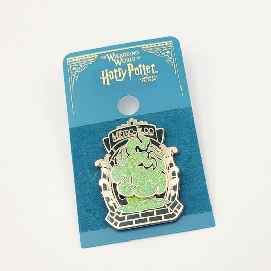 Universal Studios Epic Universe Harry Potter Metro-Floo Glitter Slider Pin Magic