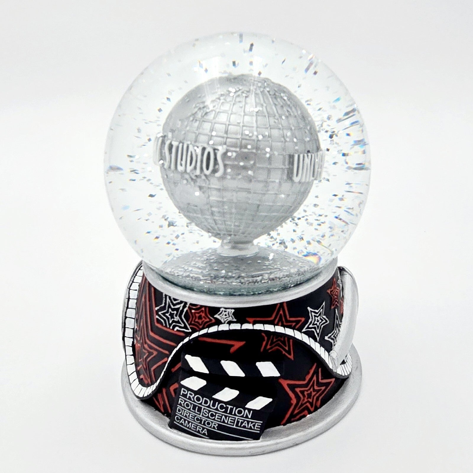 Universal Studios Orlando Silver Snowglobe Theater Production Movies Water Globe