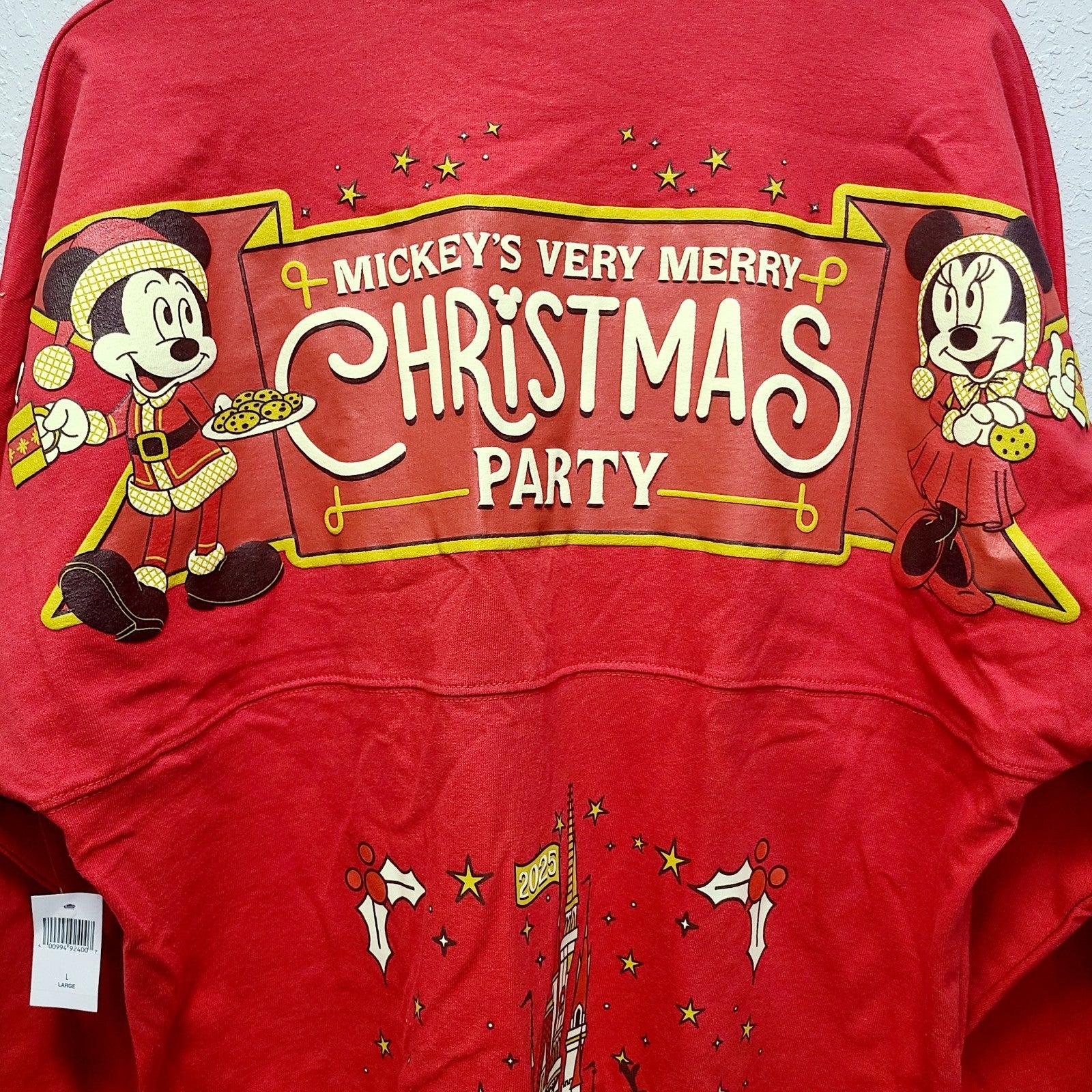 LARGE 2025 Disney Parks Mickey's Very Merry Christmas Party Spirit Jersey Adult