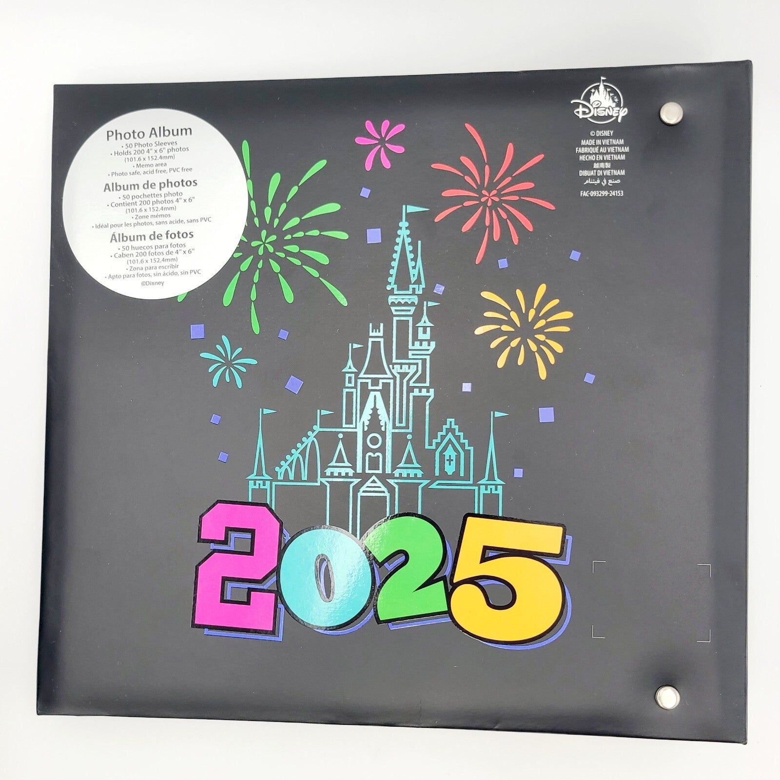 2025 Walt Disney World Parks Mickey Mouse & Friends Photo Album Castle Minnie