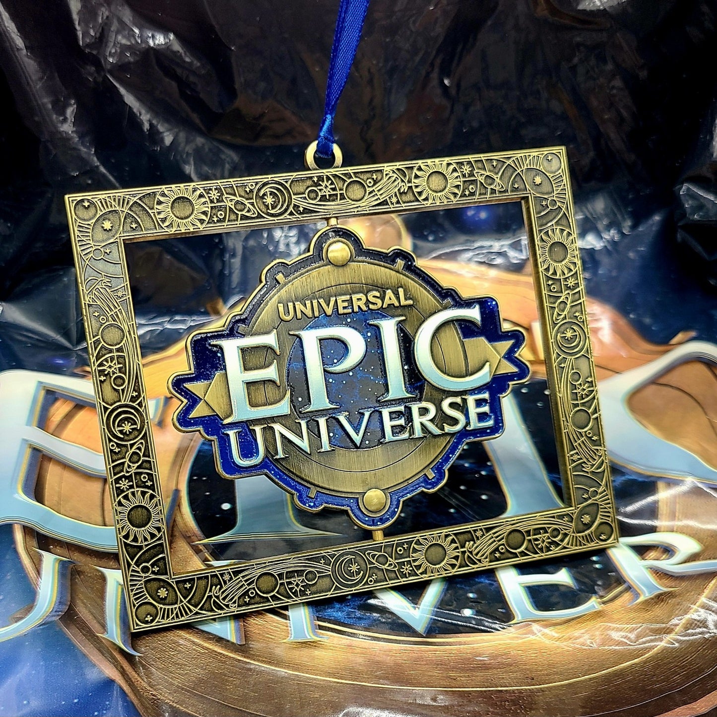 EPIC Universe Emblem Logo Spinner Metal Ornament Universal Studios Orlando Spin