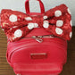 Disney Parks Minnie Mouse Red Mini Backpack with Sequined Bow by Loungefly 