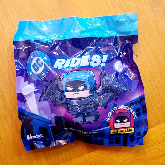 SEALED Wendys DC Rides Batman and His Bat-Glider Sealed Kids Meal Toy DC Comics