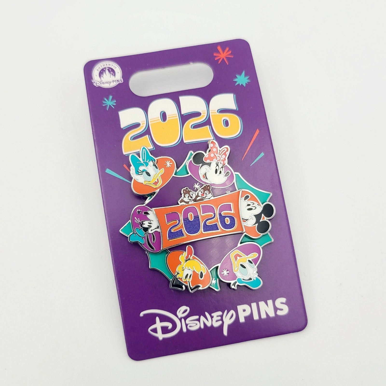 2026 Disney Parks Dated Spinner Mickey Minnie Donald Daisy Goofy Chip Dale Pin