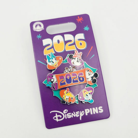 2026 Disney Parks Dated Spinner Mickey Minnie Donald Daisy Goofy Chip Dale Pin