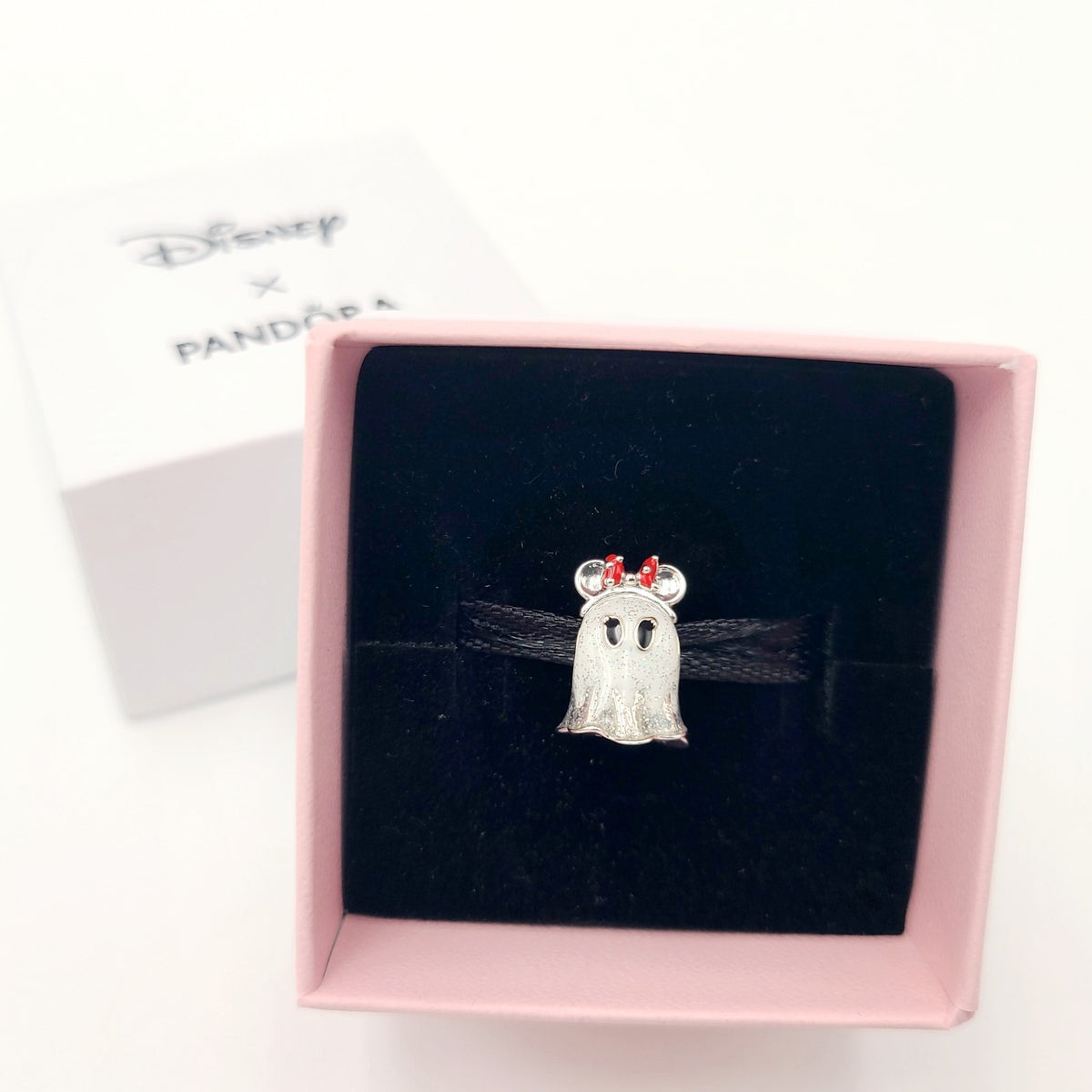 2026 Disney Parks Minnie Mouse Ghost Glow in the Dark Pandora Charm Halloween