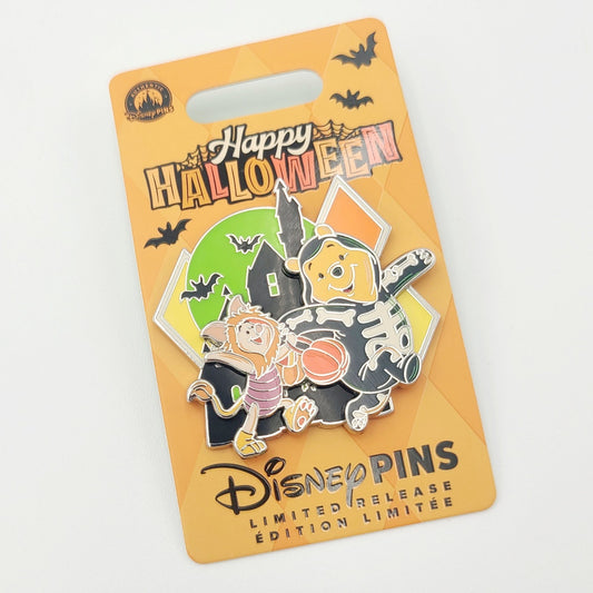 2026 Walt Disney World Park Happy Halloween Winnie The Pooh & Piglet Pin LR GITD