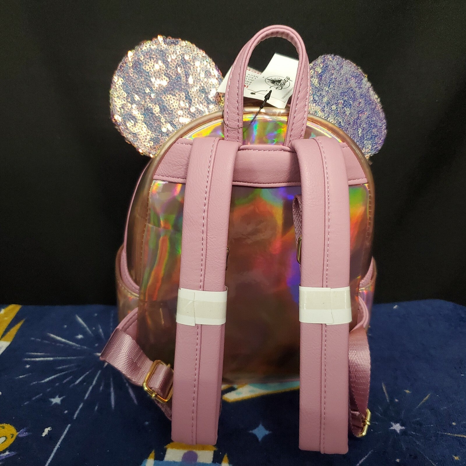 *Backpack Set* Disney Parks 50th Anniversary Iridescent Pink & Blue Loungefly